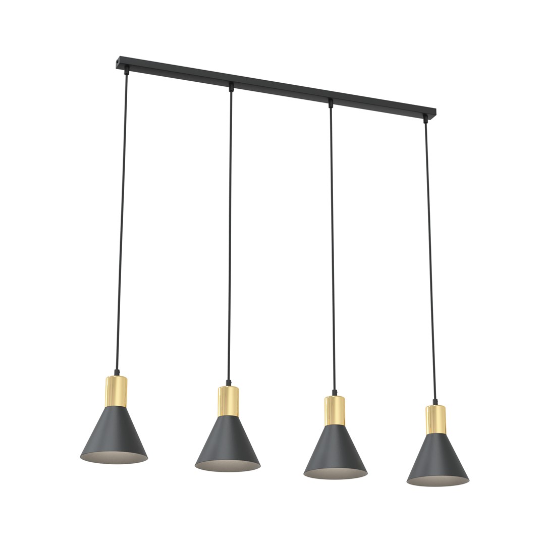 Rosa 90cm Svart Taklampe Fra Emibig Lighting - Rosa taklampen er et stilig tillegg der enkel form m&oslash;ter elegante detaljer.