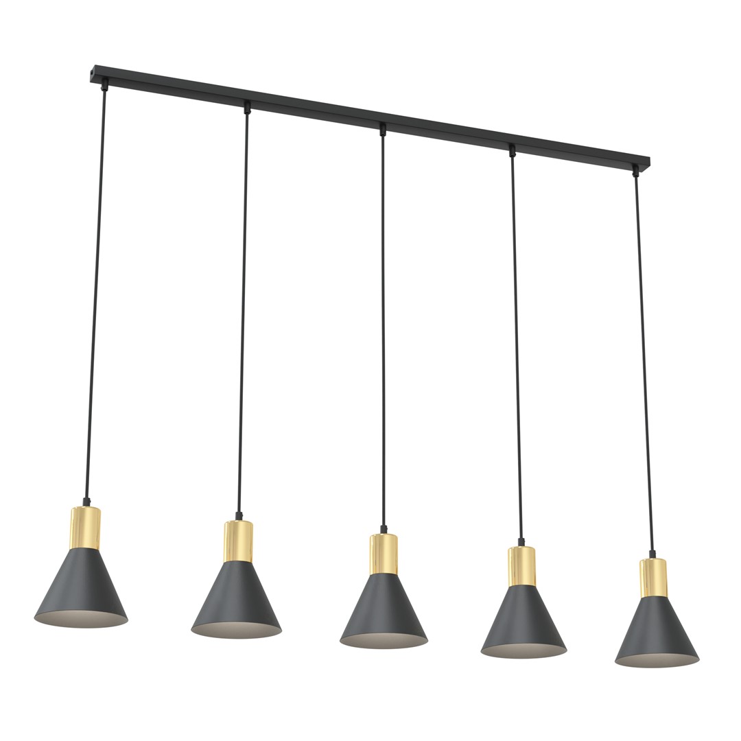 Rosa 116cm Svart Taklampe Fra Emibig Lighting - Rosa taklampen er et stilig tillegg der enkel form m&oslash;ter elegante detaljer.