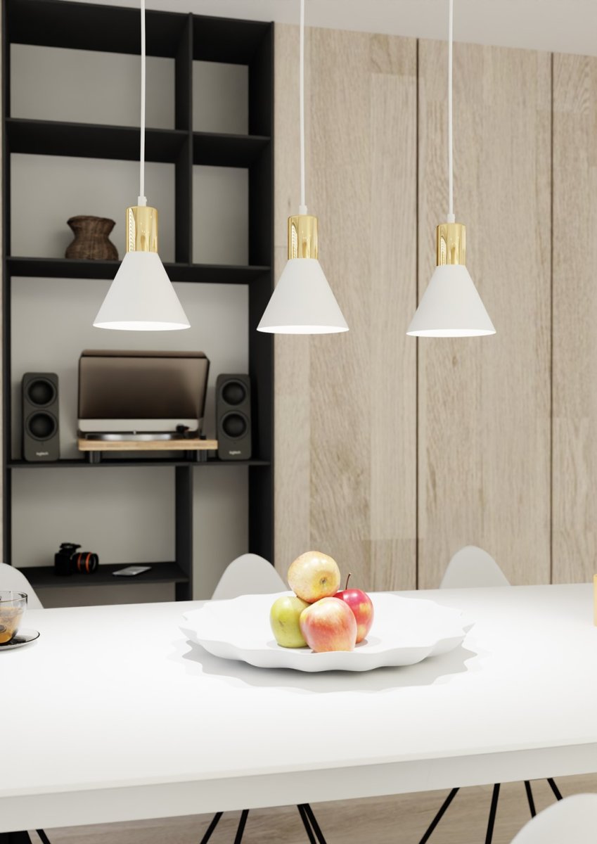 Rosa 60cm Hvit Taklampe Fra Emibig Lighting - Rosa taklampen er et stilig tillegg der enkel form m&oslash;ter elegante detaljer.