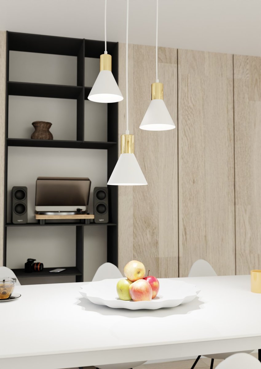 Rosa Ø30 Hvit Taklampe Fra Emibig Lighting - Rosa taklampen er et stilig tillegg der enkel form m&oslash;ter elegante detaljer.