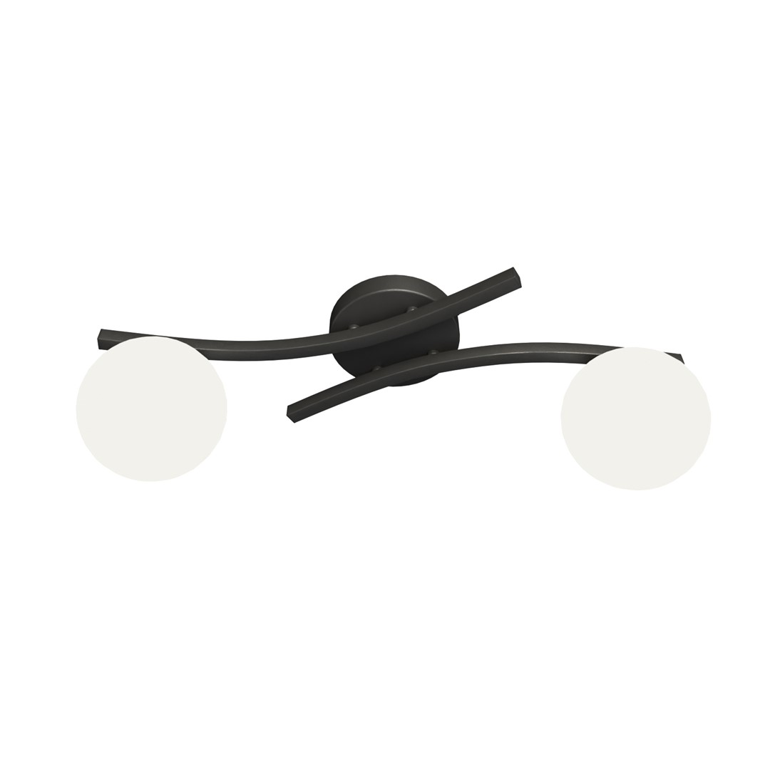 Opus 60cm Hvit plafond Fra Emibig Lighting - Den enkle formen og opale glasskupler gir rommet en mykhet og letthet, mens lampen sprer et behagelig, diffust lys.