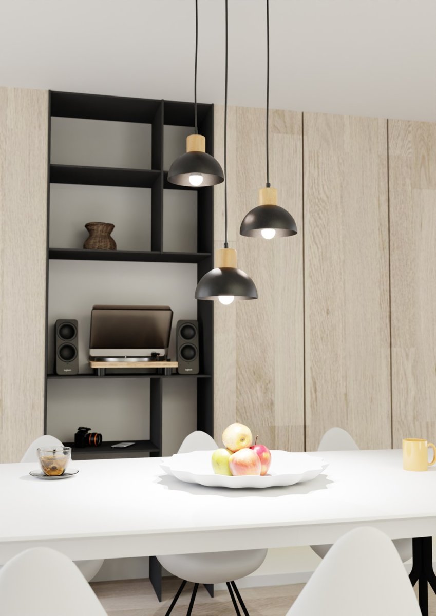 Seco Ø30 Svart Taklampe Fra Emibig Lighting - Perfekt for stuer, spisestue eller kj&oslash;kken &ndash; Seco skaper harmoni og en koselig nordisk atmosf&aelig;re i rommet.