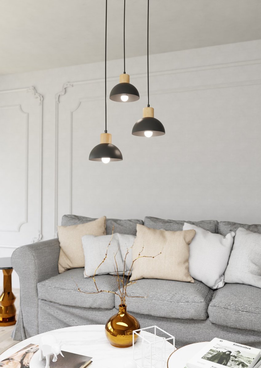 Seco Ø30 Svart Taklampe Fra Emibig Lighting - Perfekt for stuer, spisestue eller kj&oslash;kken &ndash; Seco skaper harmoni og en koselig nordisk atmosf&aelig;re i rommet.