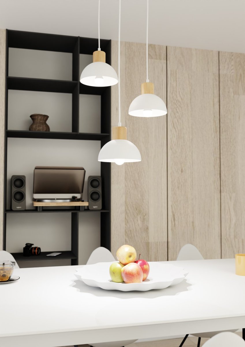 Seco Ø30 Hvit Taklampe Fra Emibig Lighting - Perfekt for stuer, spisestue eller kj&oslash;kken &ndash; Seco skaper harmoni og en koselig nordisk atmosf&aelig;re i rommet.