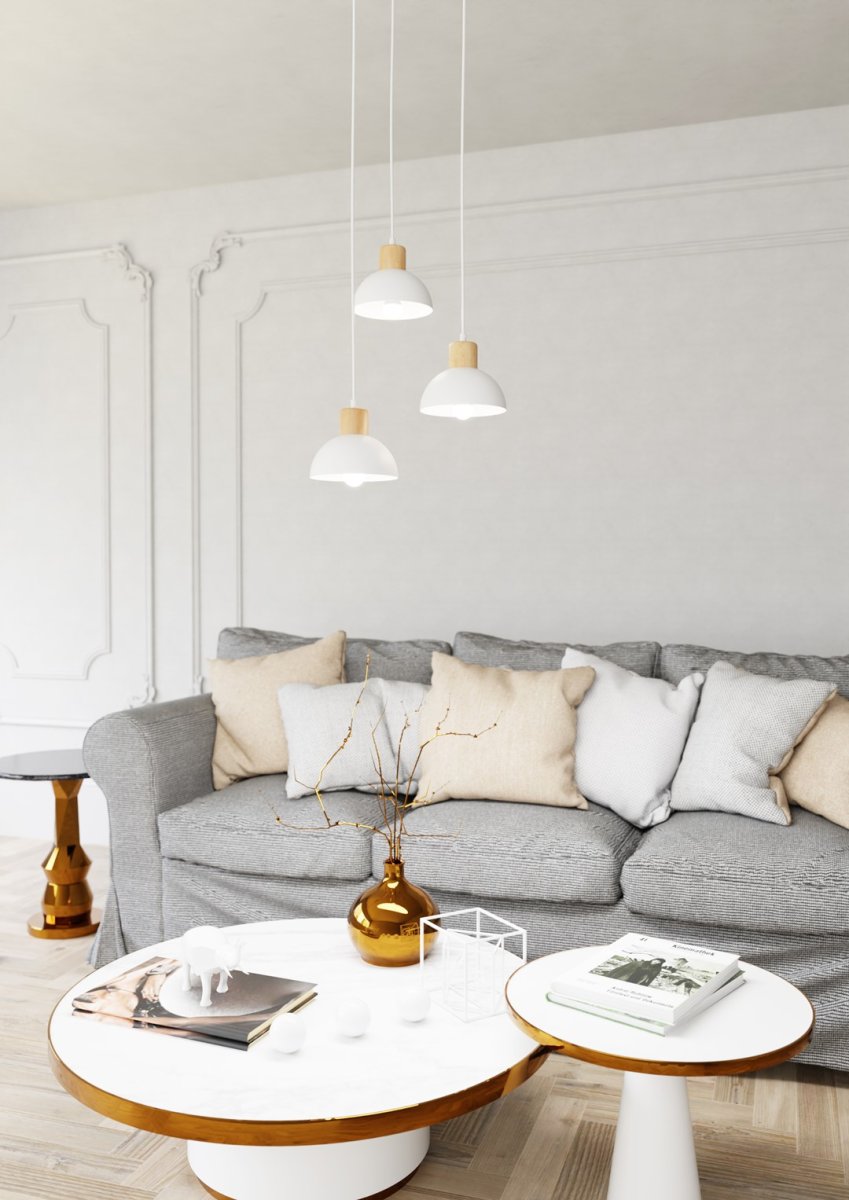 Seco Ø30 Hvit Taklampe Fra Emibig Lighting - Perfekt for stuer, spisestue eller kj&oslash;kken &ndash; Seco skaper harmoni og en koselig nordisk atmosf&aelig;re i rommet.