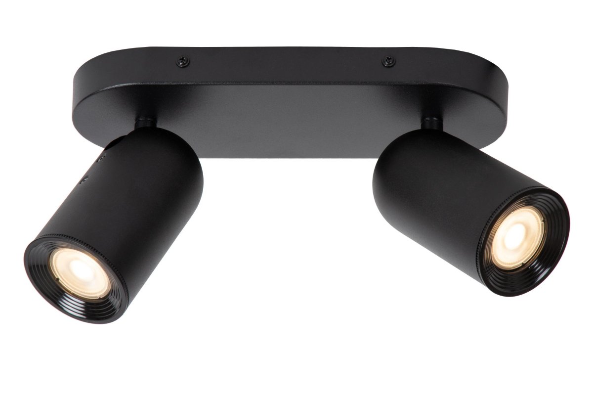 Punch 2 Svart spotlight Fra Lucide - Med en ekstern dimmer kan du også justere lysstyrken etter behov.