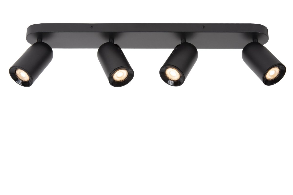 Punch 4 Svart spotlight Fra Lucide - Med en ekstern dimmer kan du også justere lysstyrken etter behov.