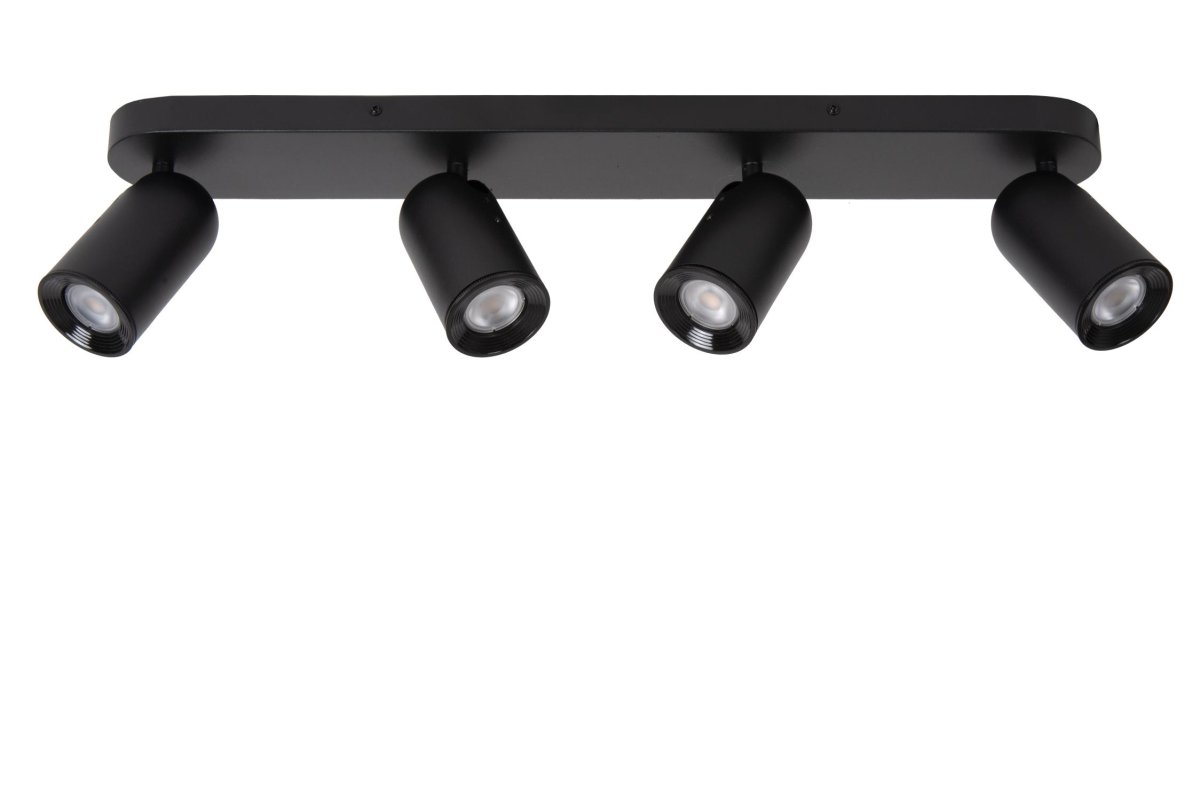 Punch 4 Svart spotlight Fra Lucide - Med en ekstern dimmer kan du også justere lysstyrken etter behov.