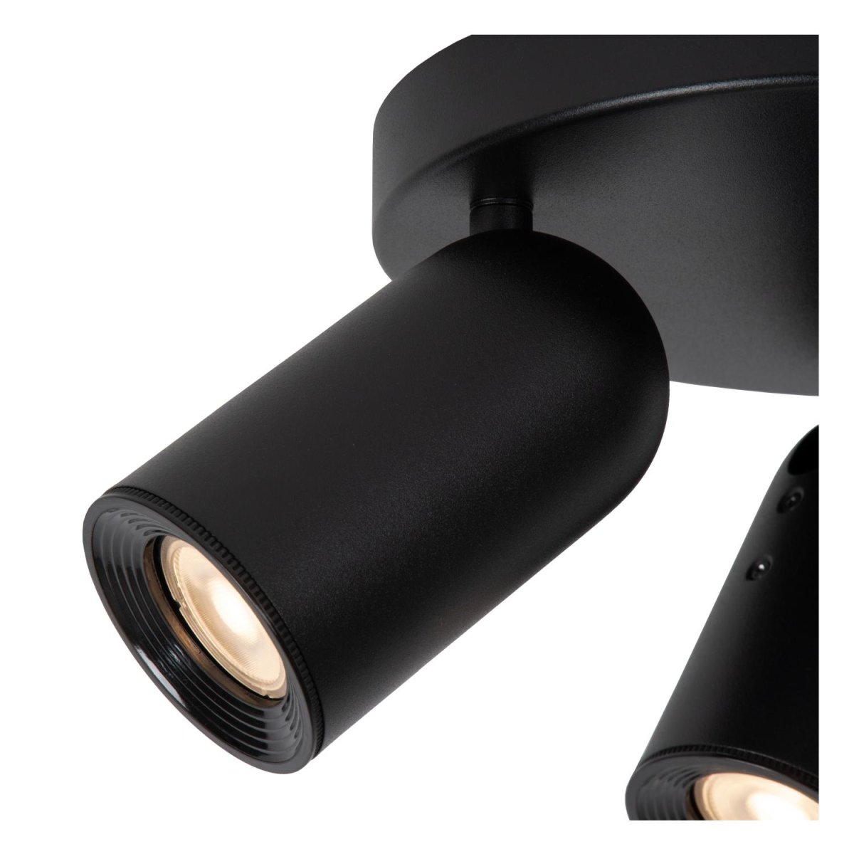 Punch 3 Svart spotlight Fra Lucide - Med en ekstern dimmer kan du også justere lysstyrken etter behov.