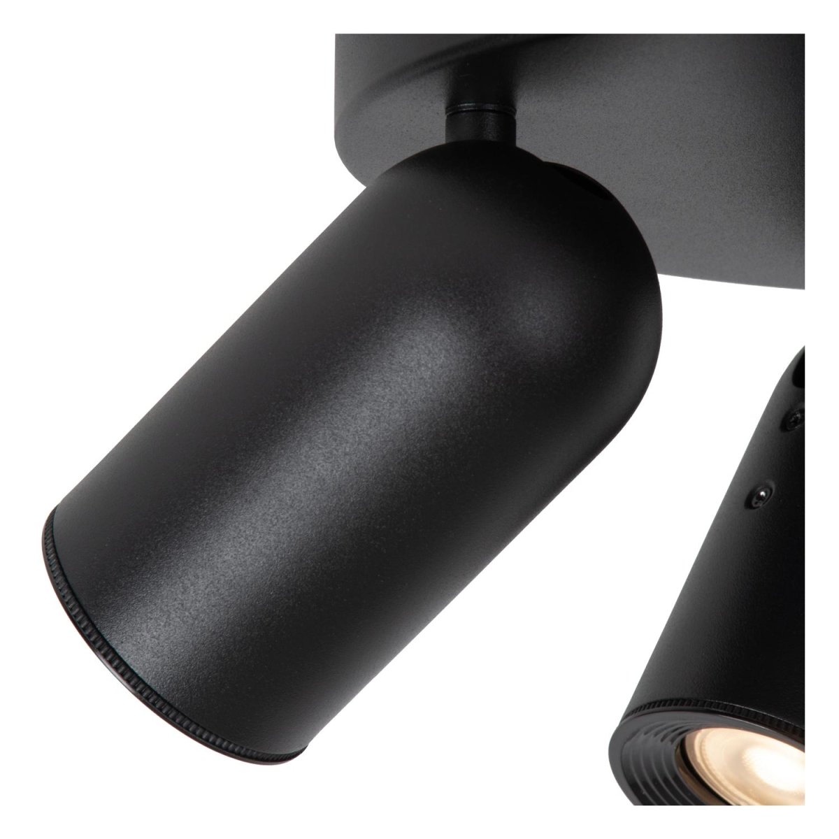 Punch 3 Svart spotlight Fra Lucide - Med en ekstern dimmer kan du også justere lysstyrken etter behov.