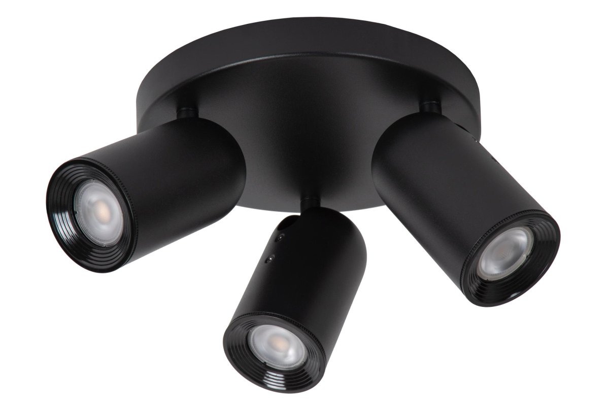 Punch 3 Svart spotlight Fra Lucide - Med en ekstern dimmer kan du også justere lysstyrken etter behov.