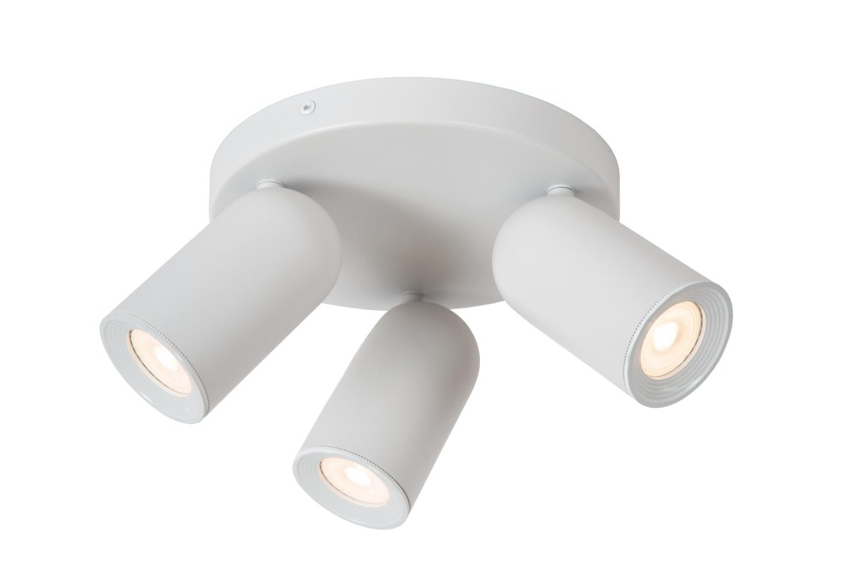Punch 3 Hvit spotlight Fra Lucide - Med en ekstern dimmer kan du også justere lysstyrken etter behov.