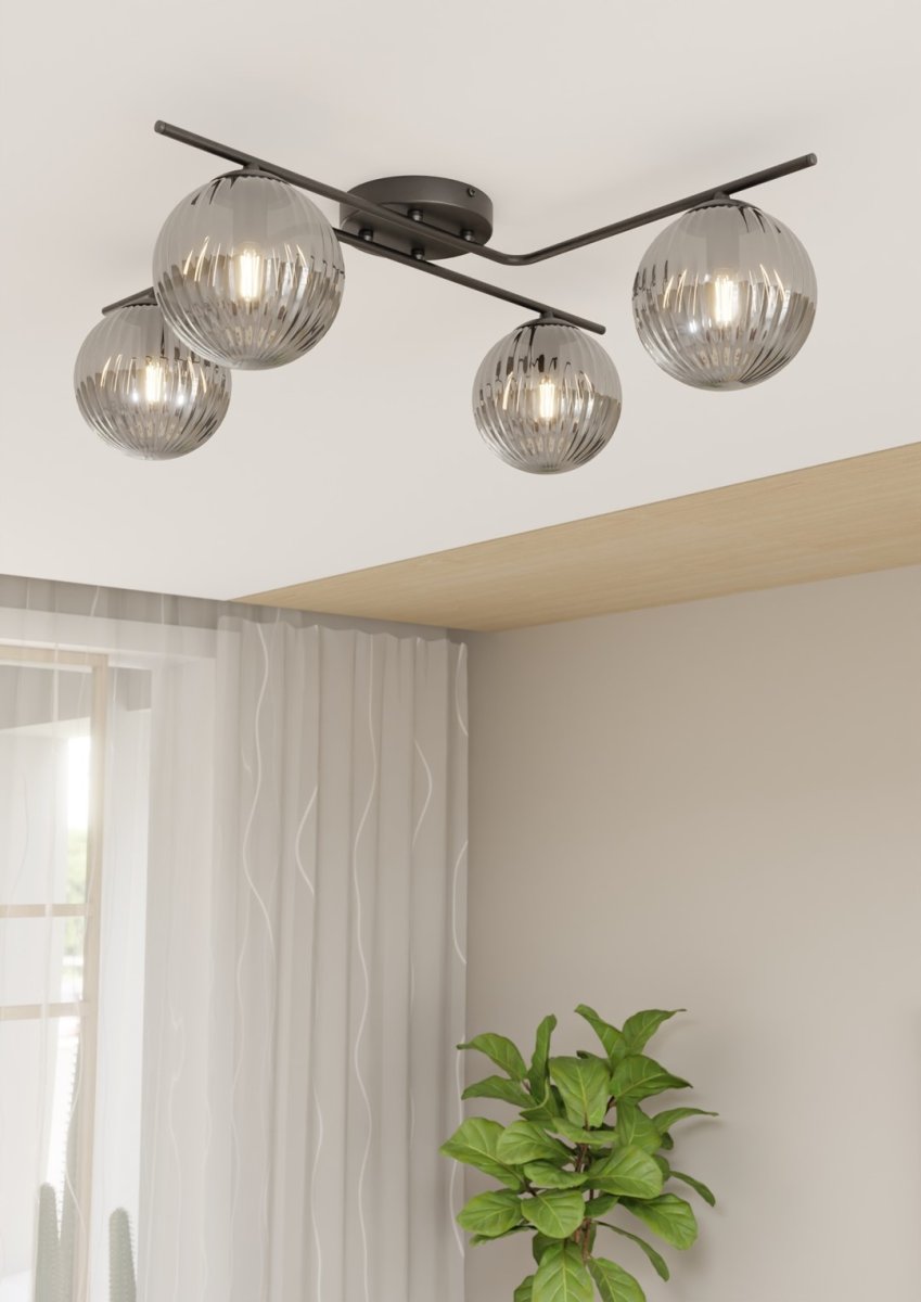 Vespa 72cm Røykfarget plafond Fra Emibig Lighting - Perfekt for moderne interi&oslash;r &ndash; Vespa passer like godt i stuer og spisestue som p&aring; kontoret, hvor den kombinerer funksjon og estetikk.