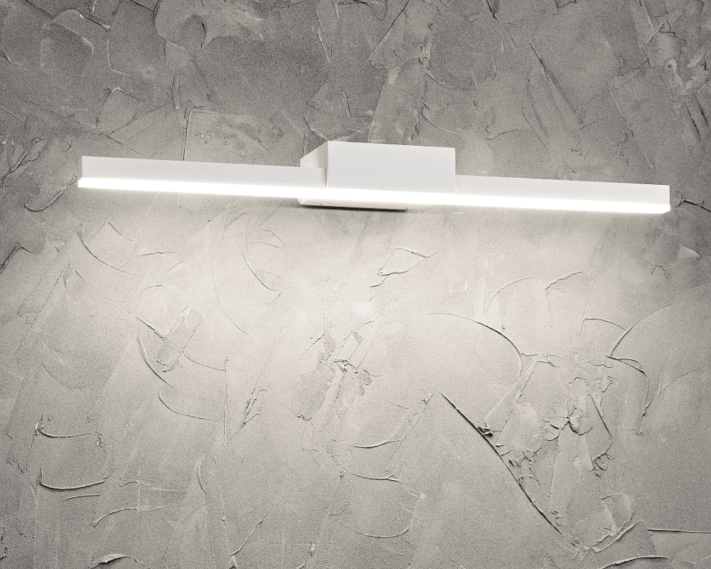 Aqua I 60cm Hvit baderomslampe Fra Westal - Laget i støpt aluminium og utstyrt med LED.