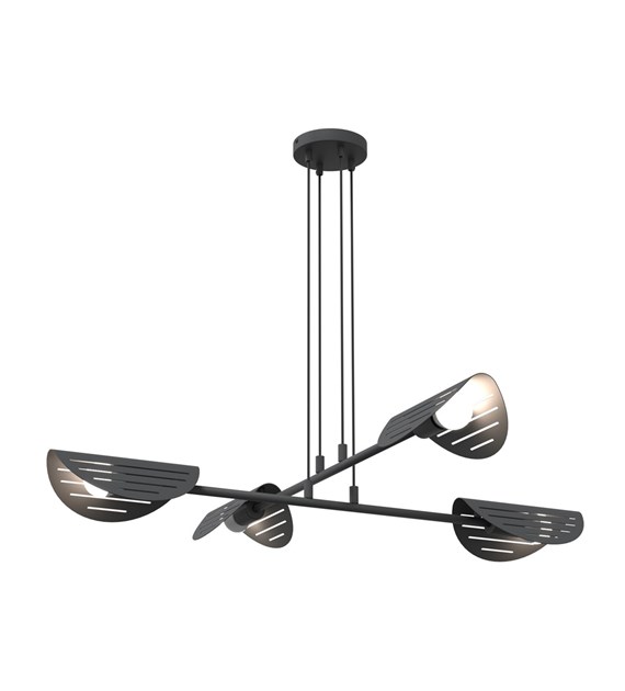Saber 104cm Svart Taklampe Fra Emibig Lighting - Perfekt for stuer, spisestuer eller kontormilj&oslash;er &ndash; Sabre sprer et mykt lys som skaper en spesiell atmosf&aelig;re og fremhever stilen i rommet.
