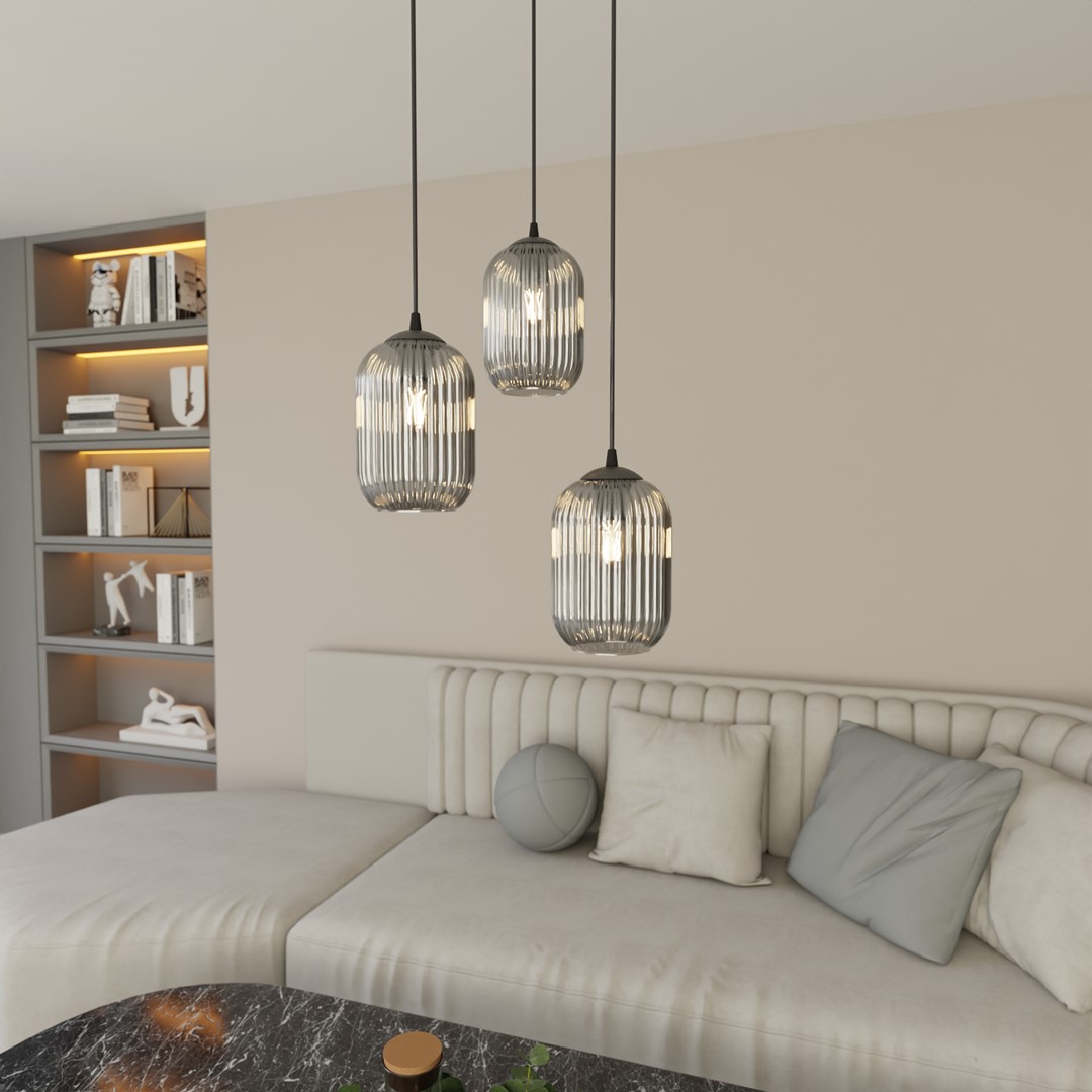 Verdi Ø30 Røykfarget Taklampe Fra Emibig Lighting - Verdi passer perfekt i b&aring;de moderne og elegante hjem og sprer et mykt, behagelig lys &ndash; ideell for stuer, spisestue eller offentlige rom.