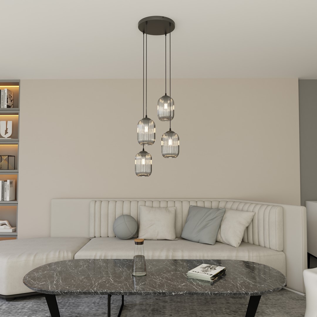 Verdi Ø30 Røykfarget Taklampe Fra Emibig Lighting - Verdi passer perfekt i b&aring;de moderne og elegante hjem og sprer et mykt, behagelig lys &ndash; ideell for stuer, spisestue eller offentlige rom.