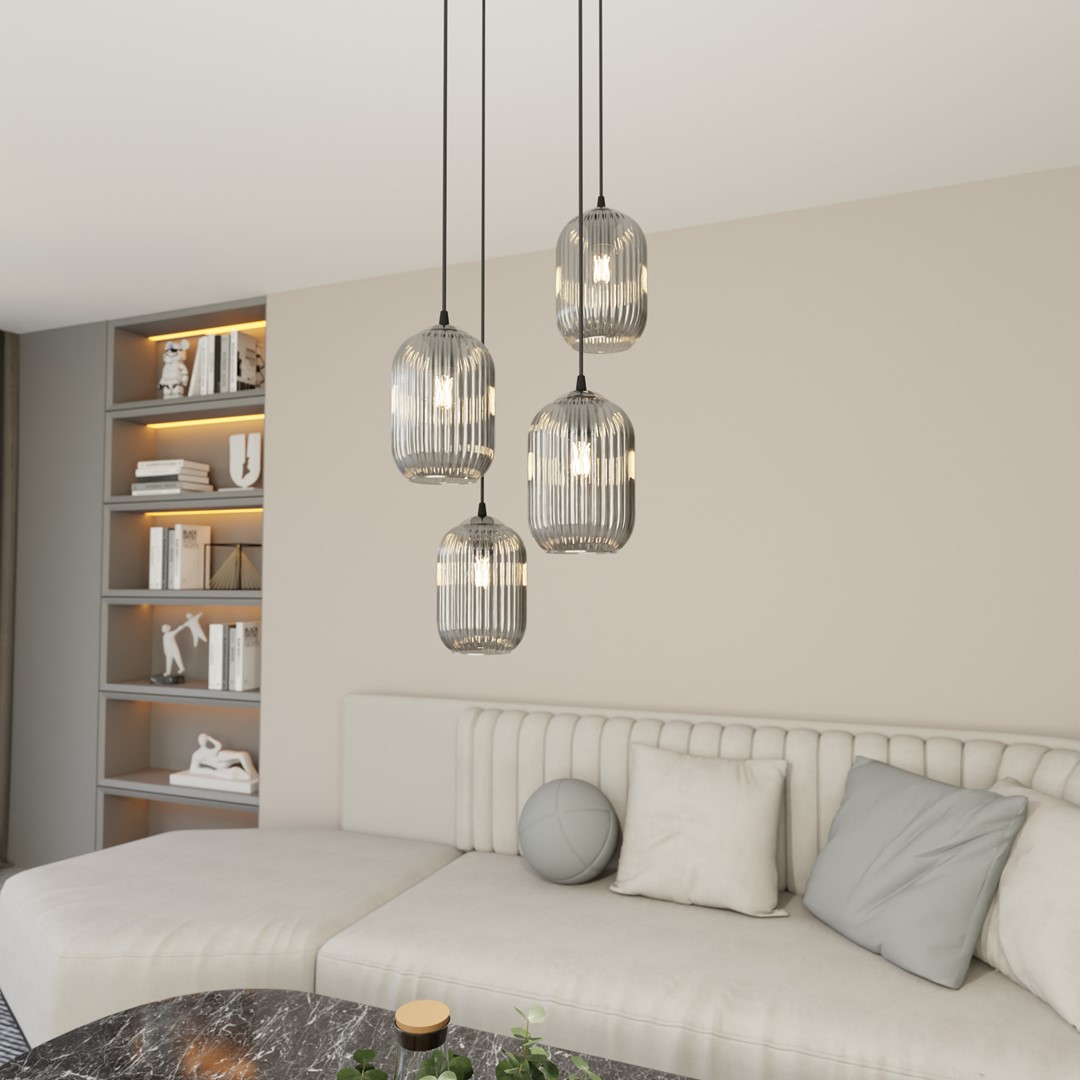Verdi Ø30 Røykfarget Taklampe Fra Emibig Lighting - Verdi passer perfekt i b&aring;de moderne og elegante hjem og sprer et mykt, behagelig lys &ndash; ideell for stuer, spisestue eller offentlige rom.