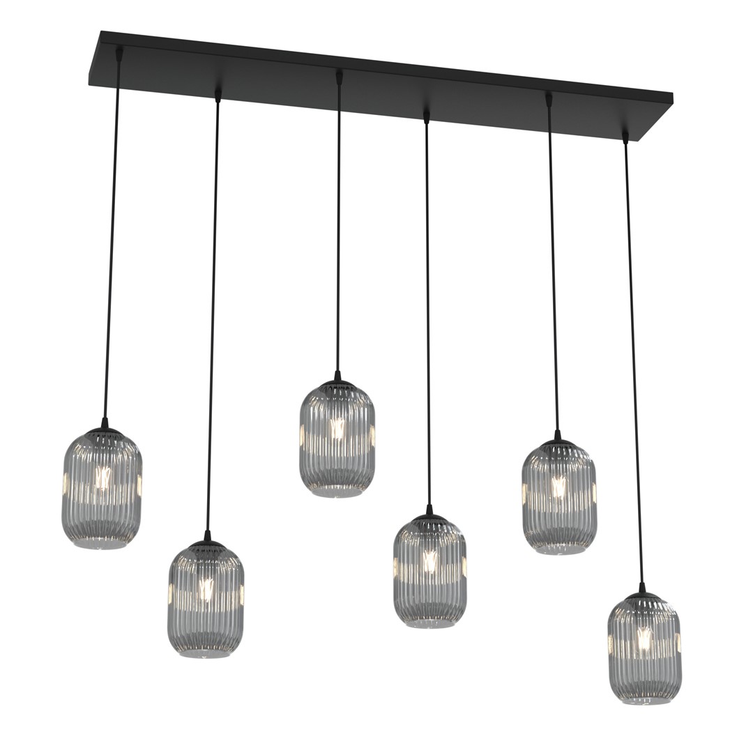 Verdi 115cm Røykfarget Taklampe Fra Emibig Lighting - Verdi passer perfekt i b&aring;de moderne og elegante hjem og sprer et mykt, behagelig lys &ndash; ideell for stuer, spisestue eller offentlige rom.