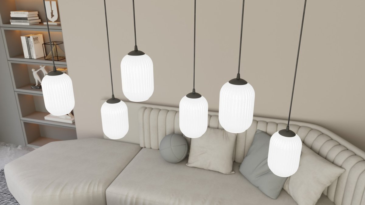 Verdi 115cm Hvit Taklampe Fra Emibig Lighting - Verdi passer perfekt i både moderne og elegante hjem og sprer et mykt, behagelig lys – ideell for stuer, spisestue eller offentlige rom.
