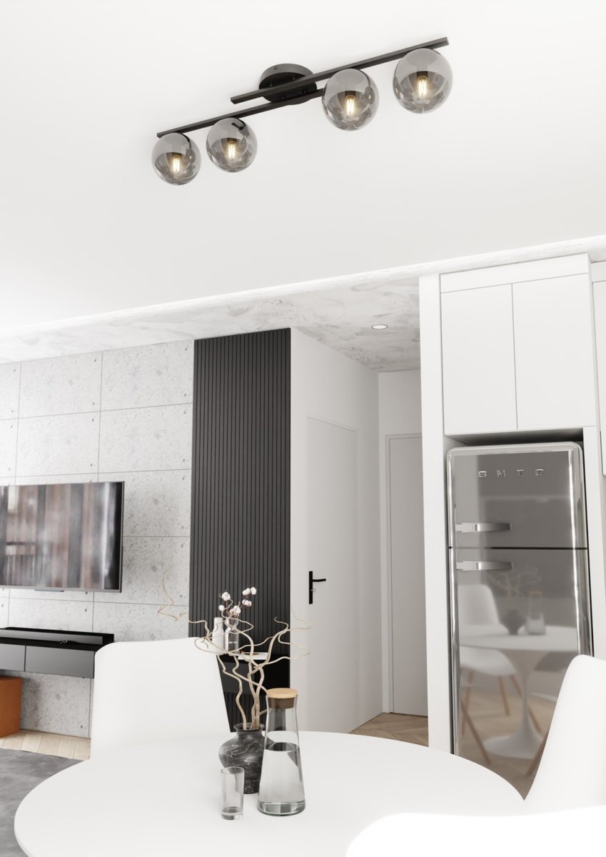 Kairo 87cm Svart/Røkt plafond Fra Emibig Lighting - Den elegante designen passer perfekt inn i ethvert hjem og stil.