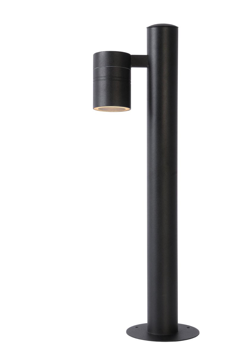 Arne-Led 50cm Svart pullerter Fra Lucide - Den stangformede, stående lampen i sort er 50 centimeter høy og har en ren front.