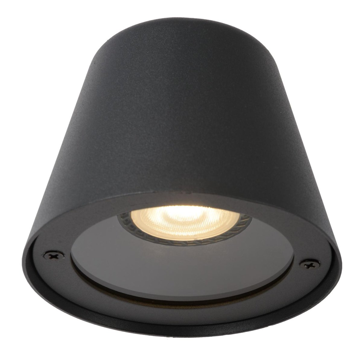 Dingo-Led Antrasitt utendørslampe Fra Lucide - Unike produktegenskaper:Utstyrt med dimbar lyskildeSkriver ut varmt hvitt lys (3000K)Lett å koble til en dimmer (ekskl.