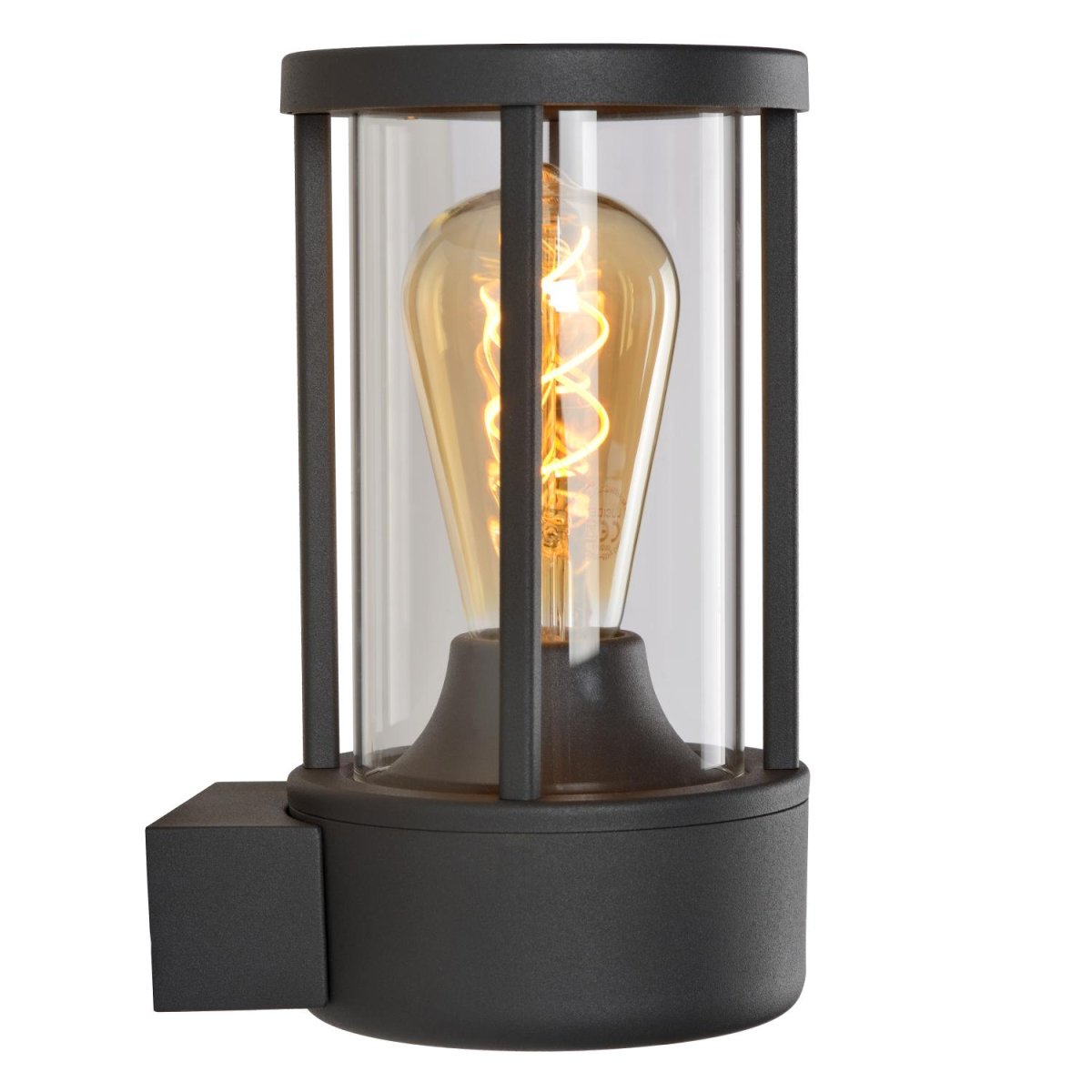 Lori Antrasitt utendørslampe Fra Lucide - En moderne vegglampe for inngangsdøren din eller for å lyse opp hagen.