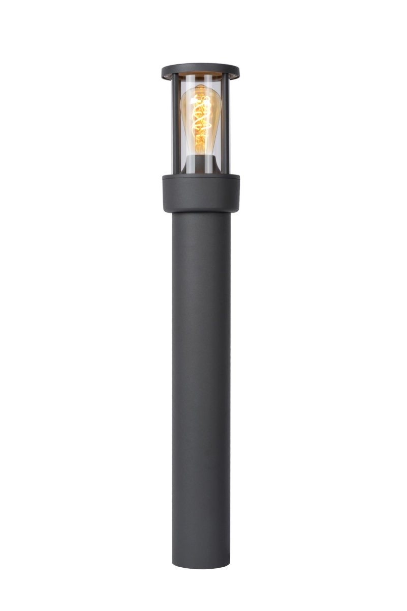 Lori 80cm Antrasitt pullerter Fra Lucide - Lyset sprer seg diffust i en høyde på 80 cm for en behagelig glød.