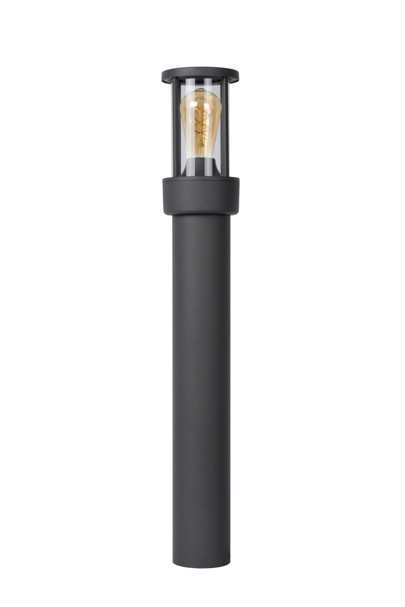 Lori 80cm Antrasitt pullerter Fra Lucide - Lyset sprer seg diffust i en høyde på 80 cm for en behagelig glød.