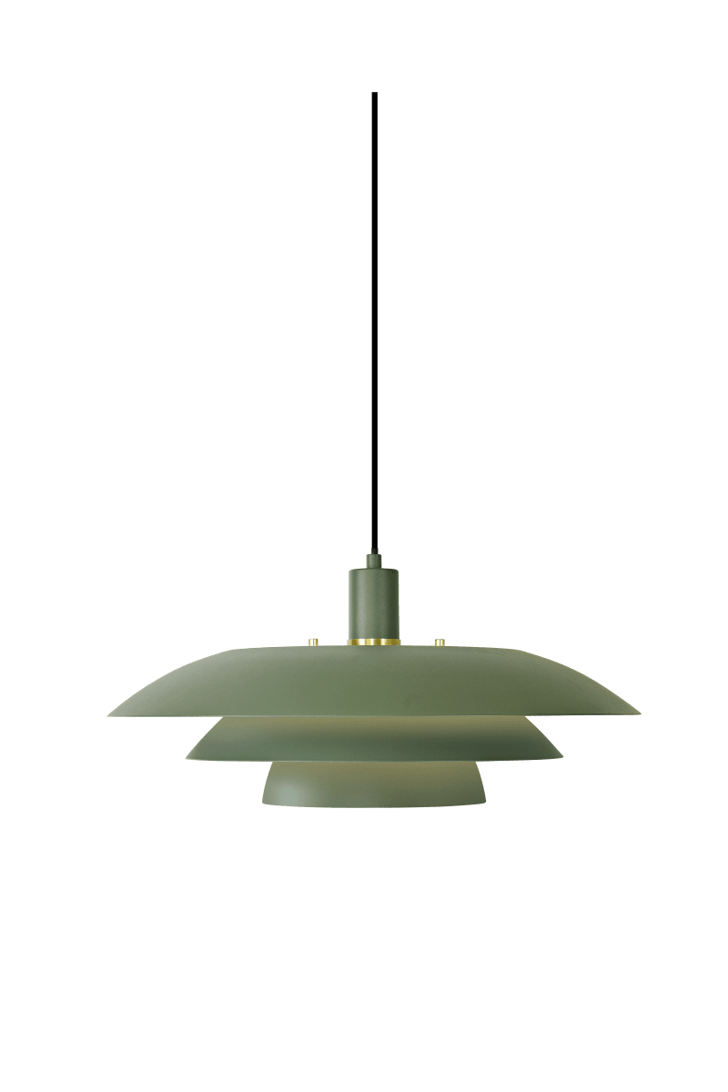 Epsilon Ø45 Grønn Taklampe Fra Aneta Lighting - Utbytbara detaljer i krom och matt m&auml;ssing ing&aring;r f&ouml;r ditt eget val.