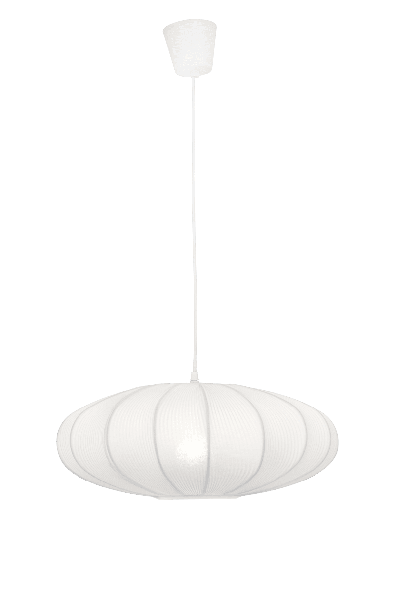 Mamsell Ø45 Hvit Taklampe Fra Aneta Lighting - Mamsell taklampe er dekket med fint plissert stretchstoff som gir et behagelig, lett dempet lys.