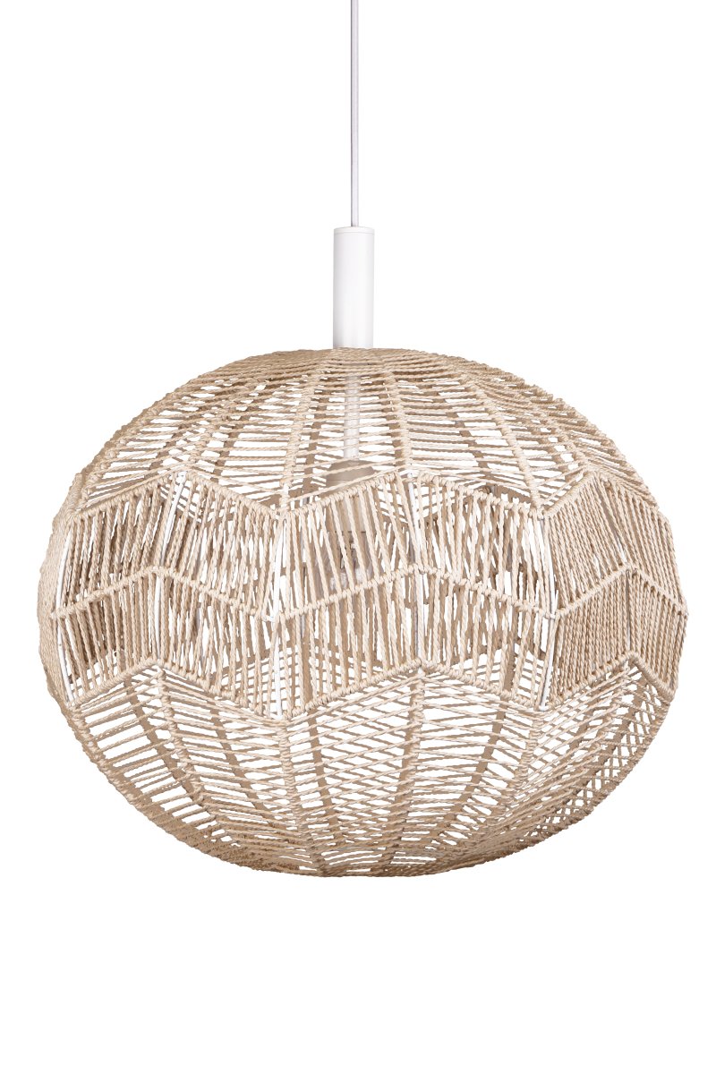 Missy Ø45 Natur Taklampe Fra Globen Lighting - Dekorativ taklampe med et marokkansk-inspirert m&oslash;nster som skaper dekorative skygger i rommet.