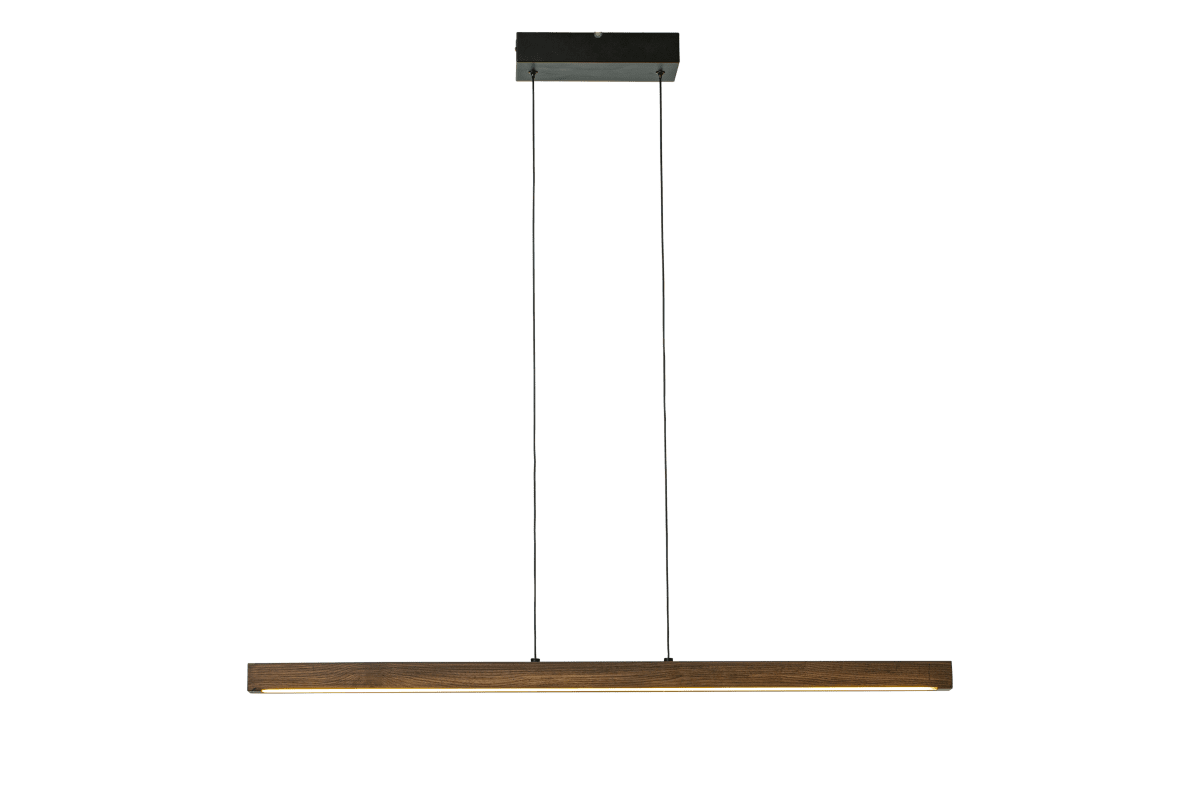 Linea 100cm Brun Taklampe Fra Aneta Lighting - Moderne taklampe Linea i brunbeiset tre&auml; blir en stilig og praktisk detalj i hjemmet ditt.