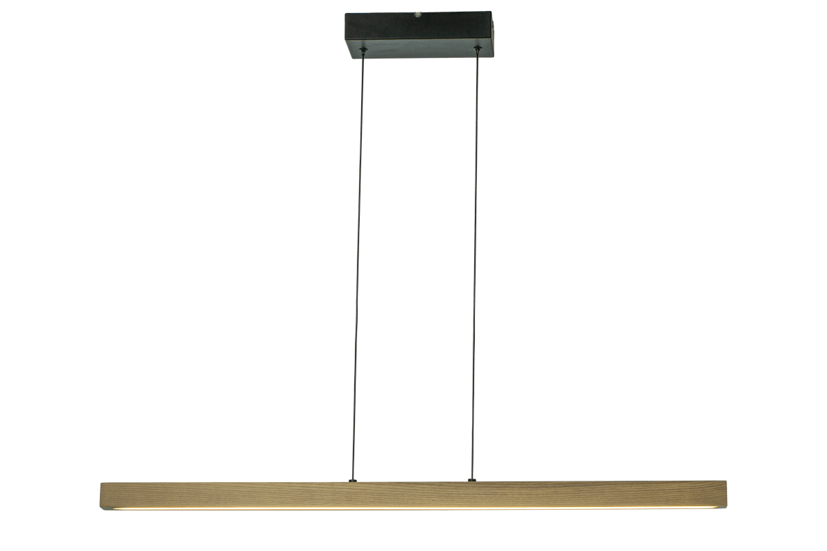 Linea 100cm Natur Taklampe Fra Aneta Lighting - Moderne taklampe Linea i hvit vokset tre&auml; blir en stilig og praktisk detalj i hjemmet ditt.