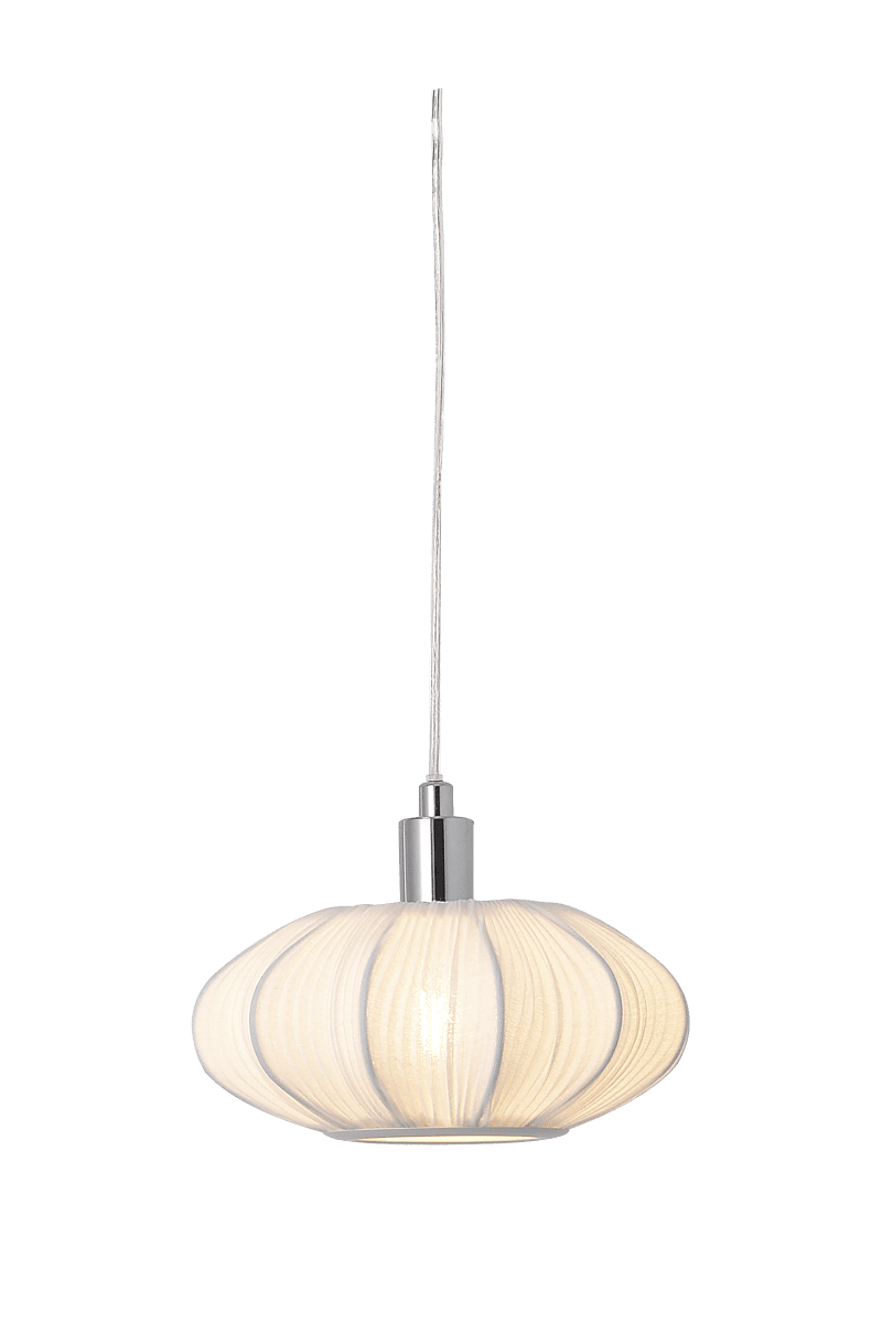 Mamsell Ø22 Hvit vinduslampe Fra Aneta Lighting - Mamsell vinduslampe er dekket med fint plissert stretchstoff som gir et behagelig lett dempet lys.