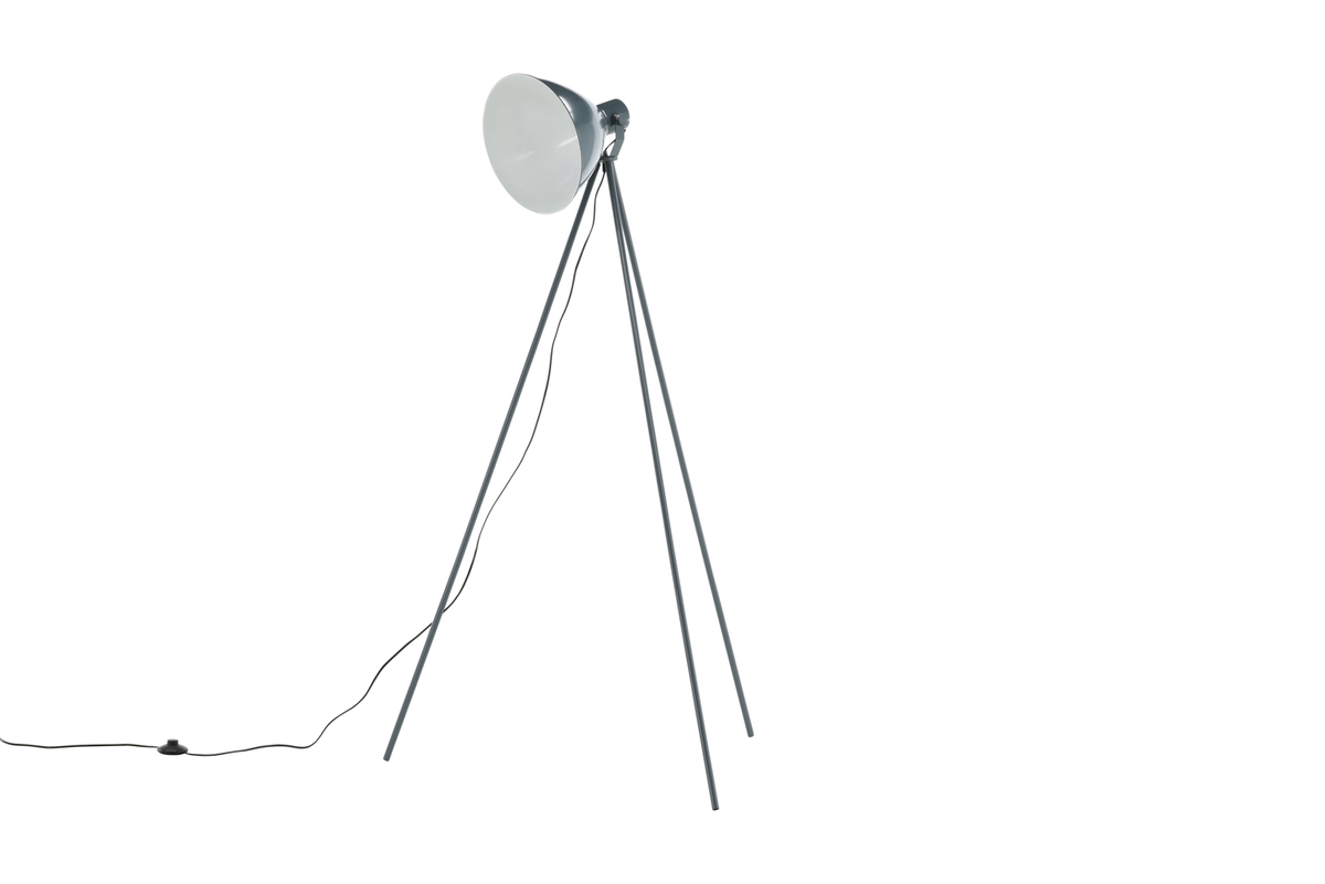 Tiv Blå gulvlampe Fra Venture Design - Tiv-gulvlampen blir et massivt lyspunkt i hjemmet p&aring; tre ben og med en stor, roterbar skjerm.