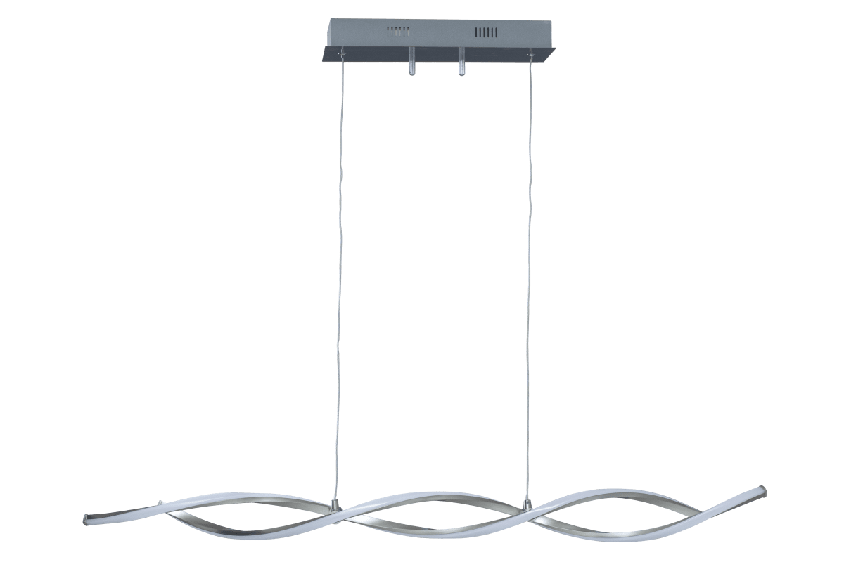 Swirl 110cm Stål Taklampe Fra Aneta Lighting - Takkoppen på&aring; lampen er laget av metall med krokoppheng og rekkeklemme, lampeplugg kan monteres.