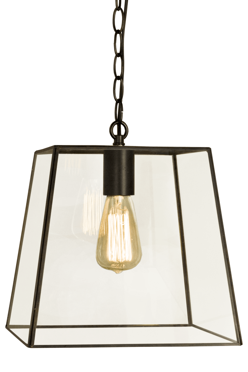 Diplomat 28cm Svart Taklampe Fra Aneta Lighting - DIPLOMAT lettplassert taklampe i sortlakkert metall og glass, 60W E27 (ikke inkludert).