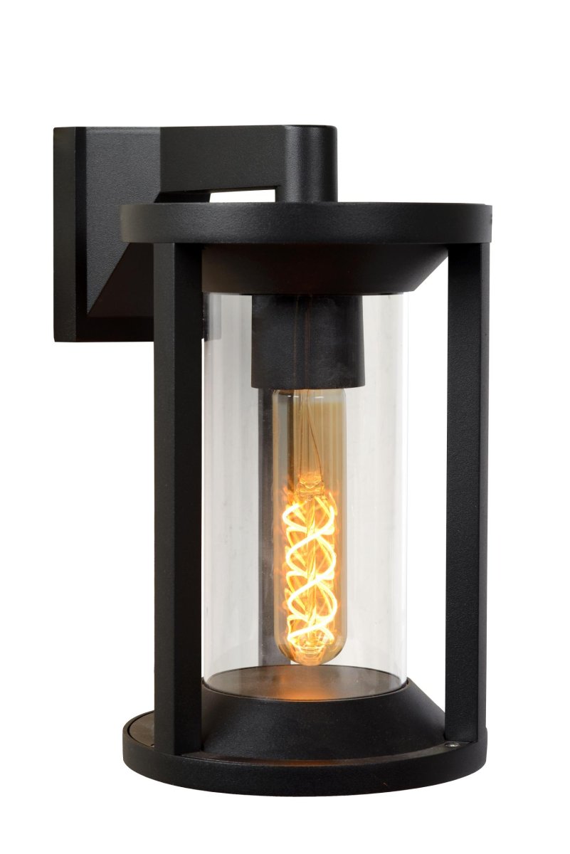 Cadix Svart utendørslampe Fra Lucide - Cadix tilhører IP65-kategorien, som betyr at den er støvtett og beskyttet mot vannstråler og regn.