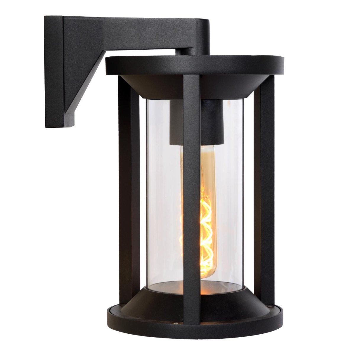 Cadix Svart utendørslampe Fra Lucide - Cadix tilhører IP65-kategorien, som betyr at den er støvtett og beskyttet mot vannstråler og regn.
