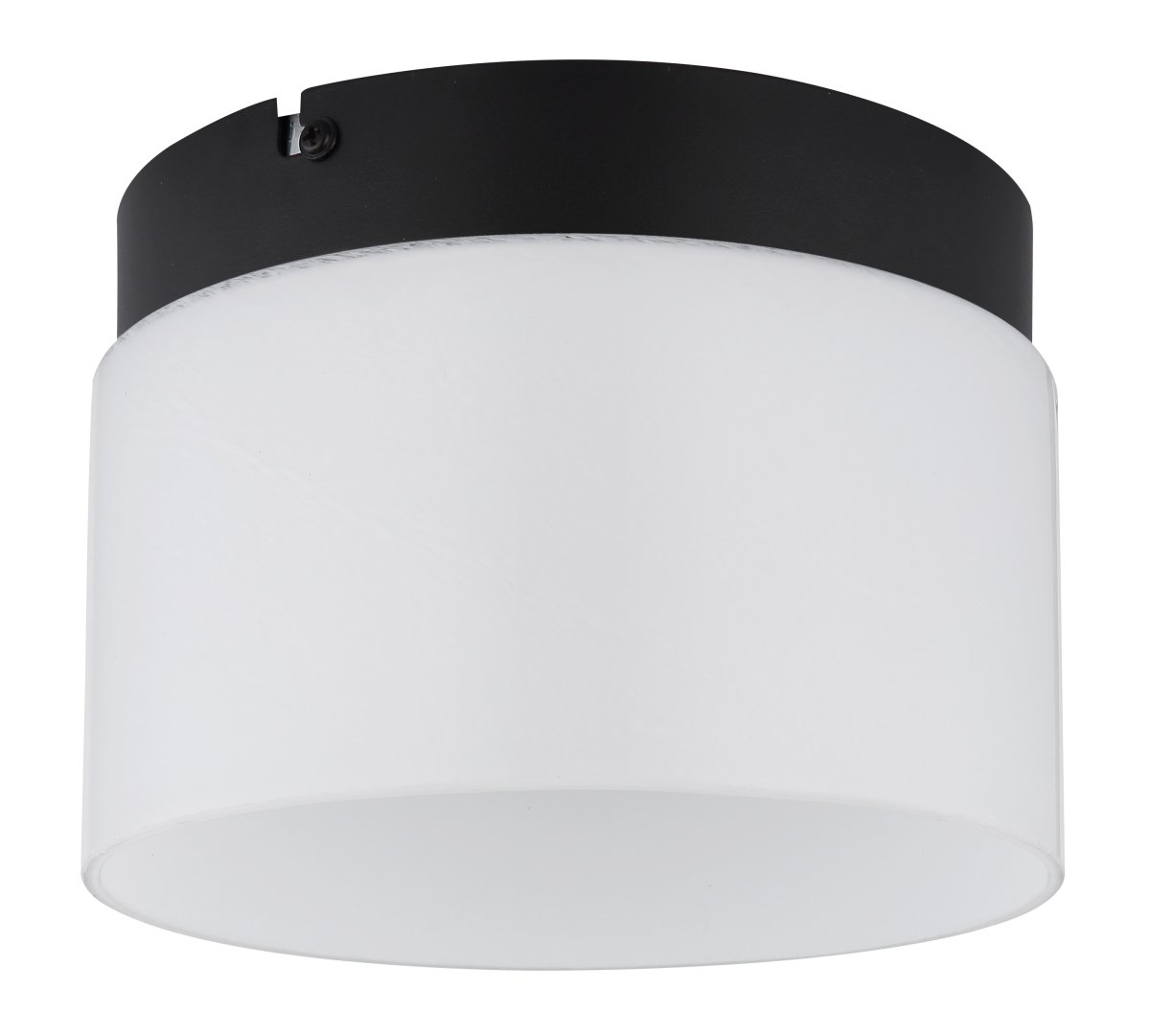 Trenton Ø20 Hvit plafond Fra Globo Lighting - Med sin runda sk&auml;rm i opalglas skapas en fin ljusspridning i rummet.