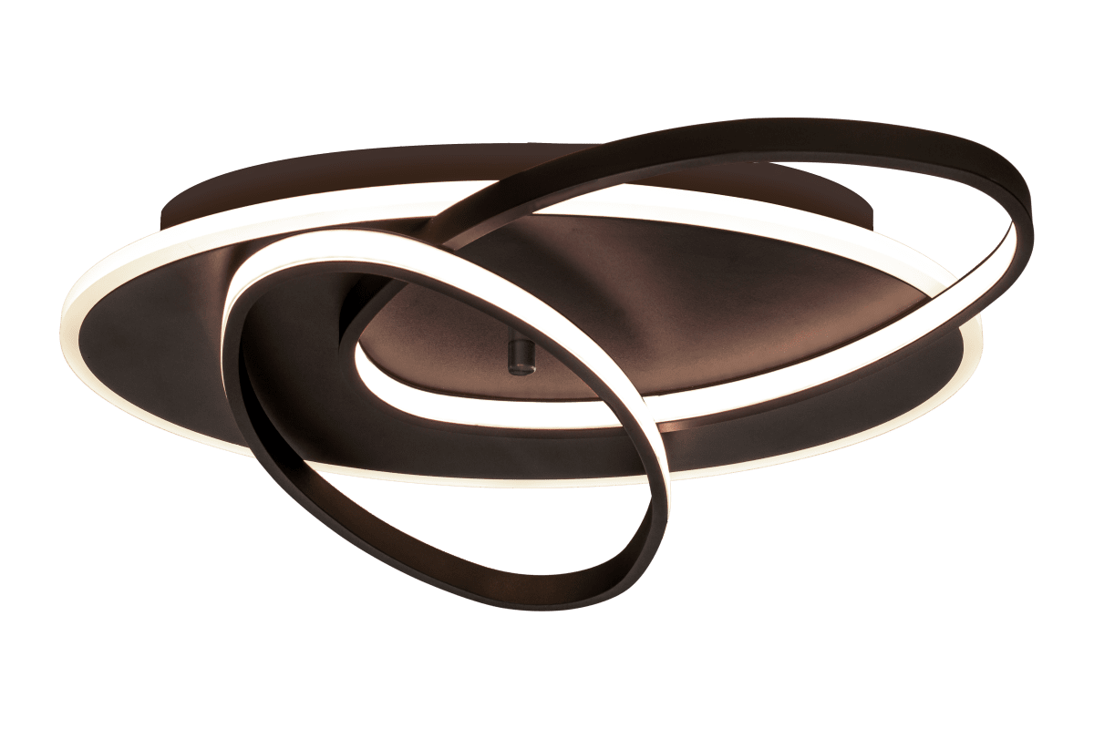 Legato 50cm Svart plafond Fra Aneta Lighting - Legato plafond i spennende design har flere LED-sl&oslash;yfer og gir god lysspredning.