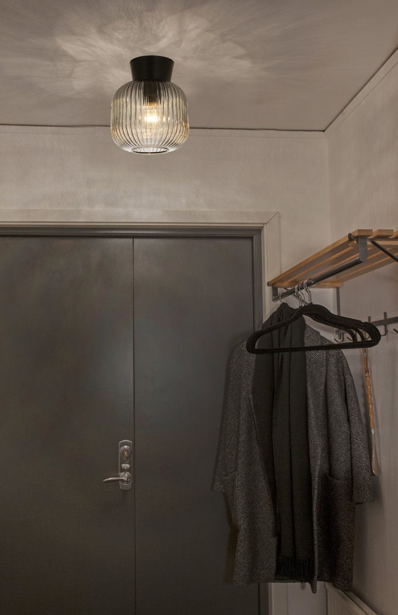 Vanja Ø20 Svart/Røkt plafond Fra Aneta Lighting - Vanja er en liten og elegant taklampe som passer perfekt i mindre rom som ganger, kjøkken eller soverom.