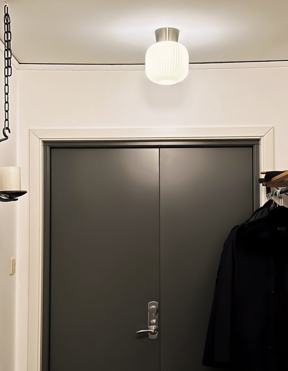 Vanja Ø20 Stål/Hvit plafond Fra Aneta Lighting - Vanja plafond er en liten og stilig taklampe som passer perfekt i mindre rom som ganger, kjøkken eller soverom.