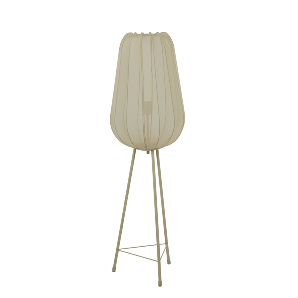 Plumeria Sand gulvlampe Fra Light & Living - Den dekorative skjermen i netting skaper en vakker spredning av lys i rommet når lampen er på.