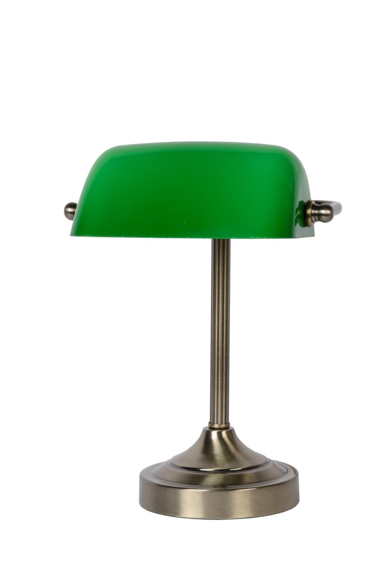 Banker 30cm Bronse skrivebordslampe Fra Lucide - BANKER fra Lucide er den populære notarlampen eller banklampen i miniformat.