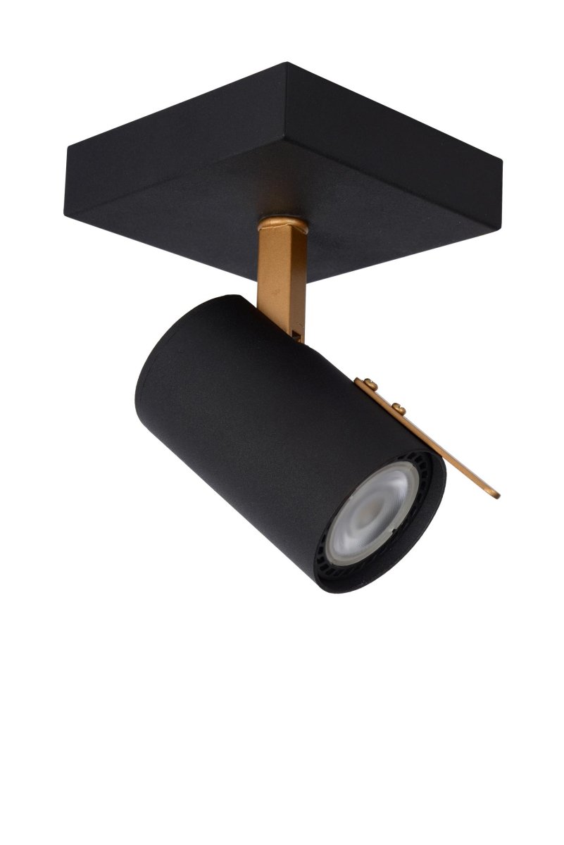 Grony Svart spotlight Fra Lucide - Denne spotlighten kommer med en lyskilde som er utstyrt med "dim-til-varm"; teknologi, som lar deg regulere lysstyrken fra 2200 til 3000K når den er koblet til en dimmer.