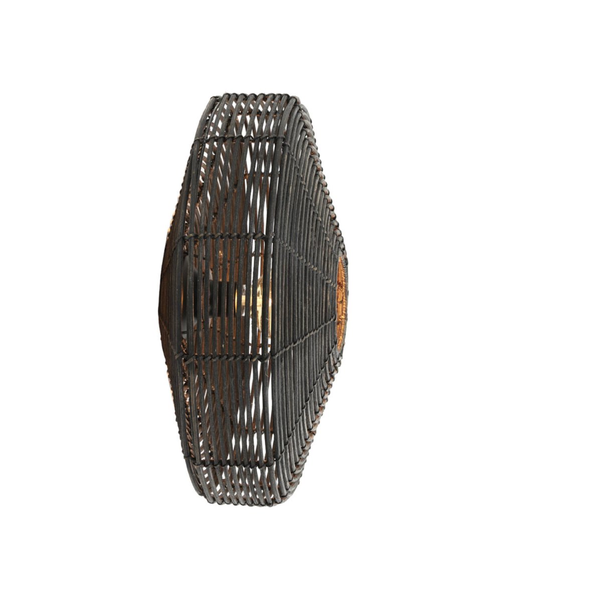 Mataka Ø50 Mørk brun vegglampe Fra Light & Living - Gi hjemmet ditt en varm og innbydende følelse med Mataka, en vegglampe i mørkebrun rotting.