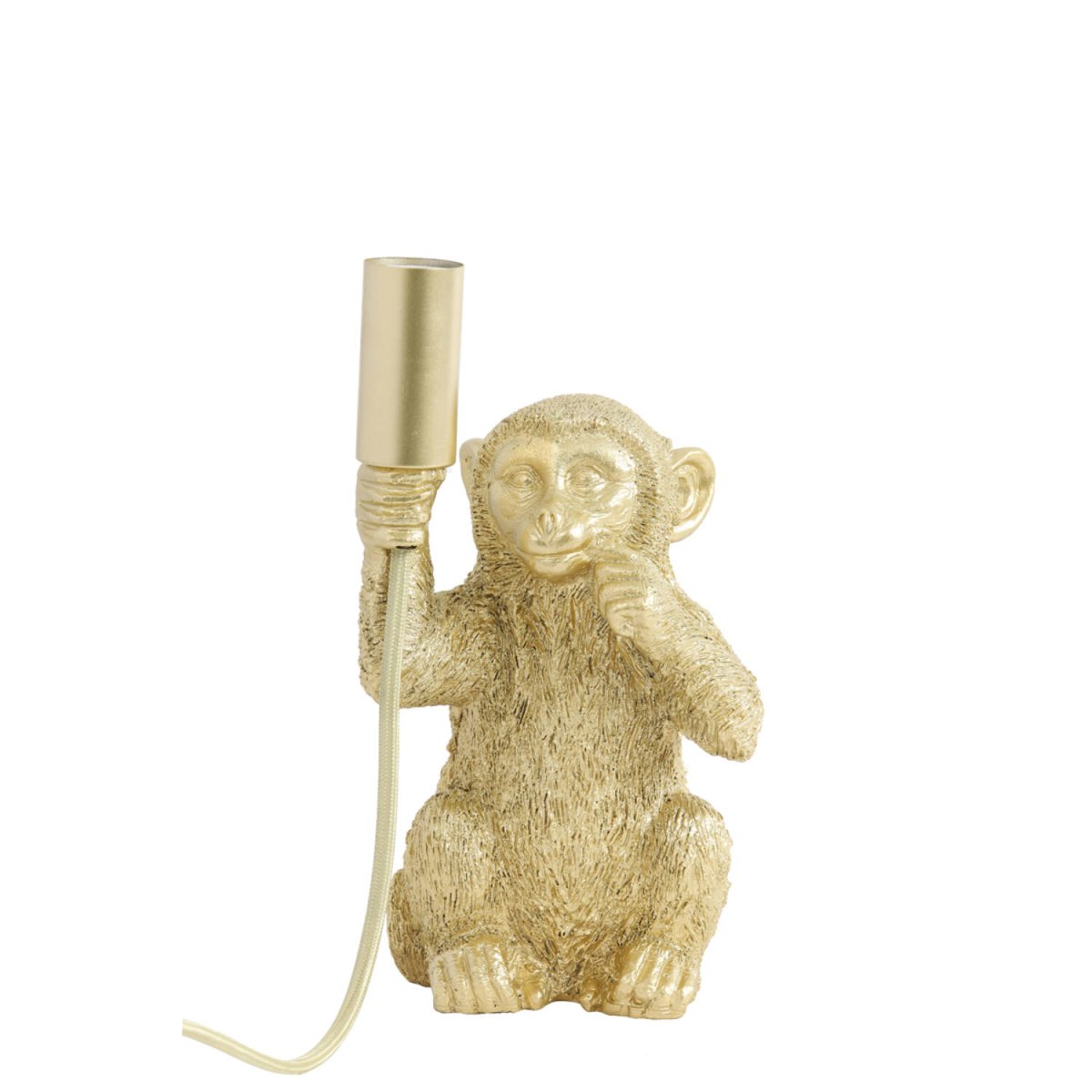Monkey 23cm Gull bordlampe Fra Light & Living - Monkey er en leken lampe med karakter, la den lyse opp hjemmet ditt med sin unike og sjarmerende design!